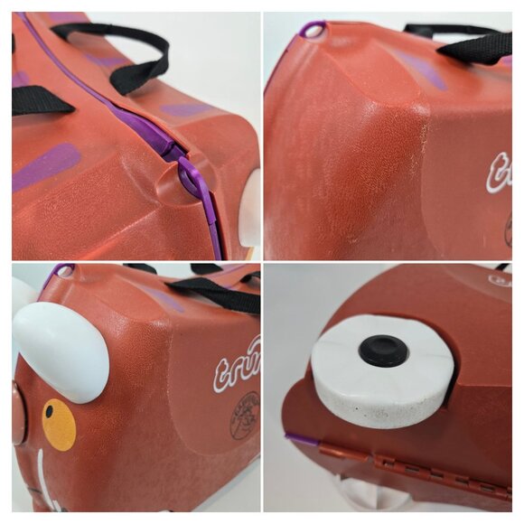 Trunki The Gruffalo Kids Ride On Rolling Luggage Suitcase with Horns & Wheels - Picture 12 of 12